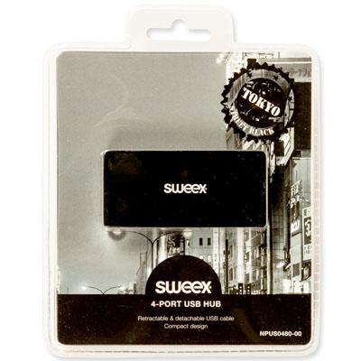 SWEEX USB 4port HUB 4-Θυρών Black / White SWEEX USB 4port HUB 4-Θυρών Black / White