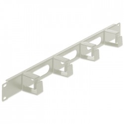 Οδηγός Καλωδίων 1U για Rack 19" με δαχτυλίδια 40 x 33mm γκρί