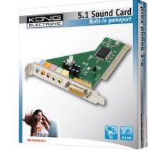 KONIG 5.1 Sound Card Digital Surround Κάρτα ήχου KONIG 5.1 Sound Card Digital Surround Κάρτα ήχου
