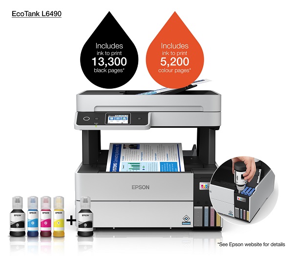 Epson L6490 ITS. A4 37ppm 4800 PSC-Fax Duplex U-W-L