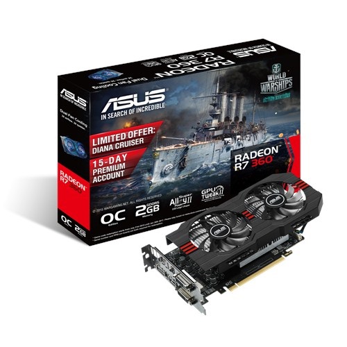 ASUS VGA R7360 OC 2Gb D5 GDDR PCI-Express ASUS VGA R7360 OC 2Gb D5 GDDR PCI-Express