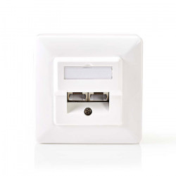 Πρίζα Δικτύου Διπλή SOCKET CAT6 2XRJ45 εξωτερική Nedis