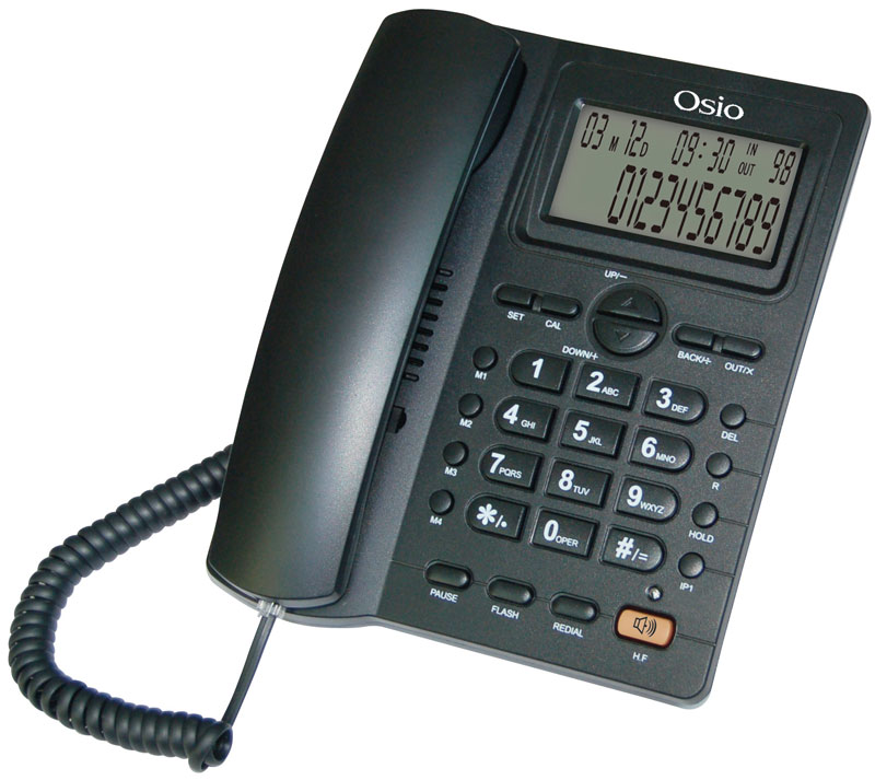 Ενσύρματο τηλέφωνο OSIO OSW-4710B Black