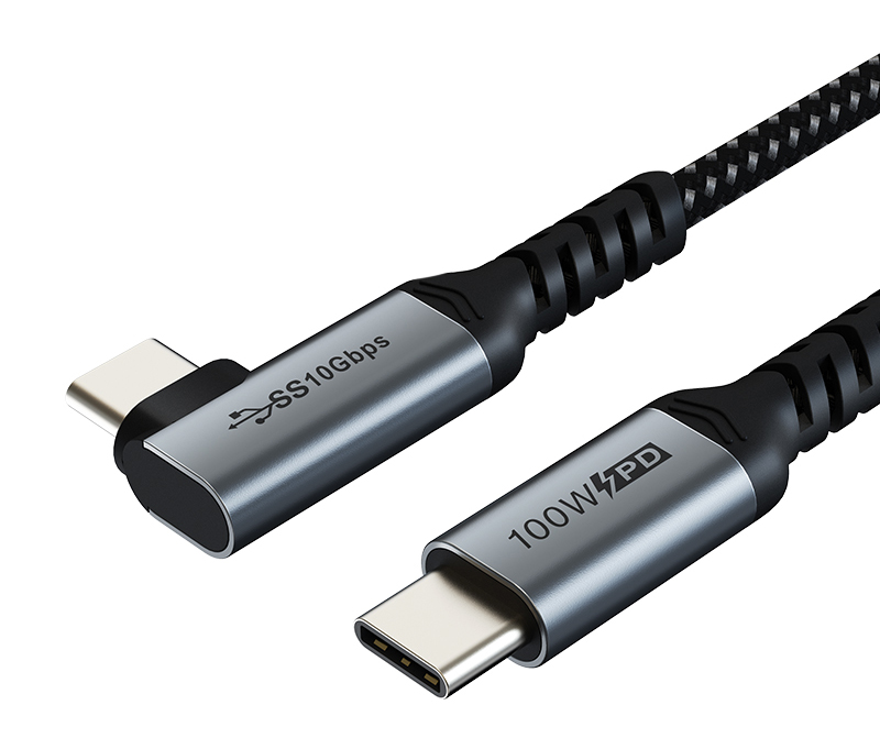 Καλώδιο USB 1m 5V 3A Type-C Γωνιακό σε USB Cabletime C160