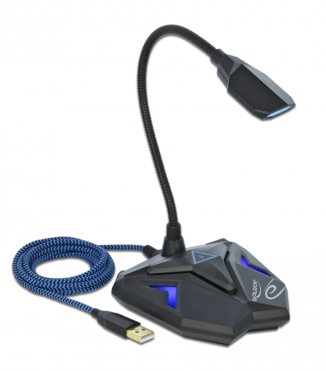 Μικρόφωνο Delock USB Desktop Gaming με mute