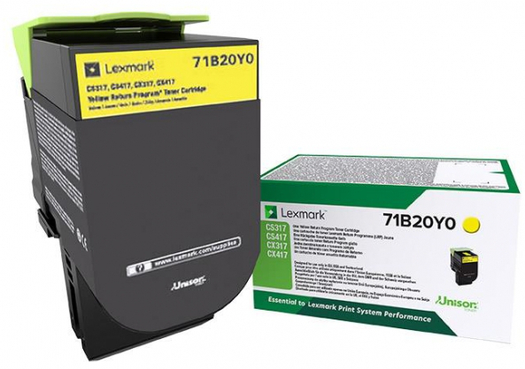 Toner Laser Lexmark 71B2HY0 High Yield Yellow 3.500 σελίδες