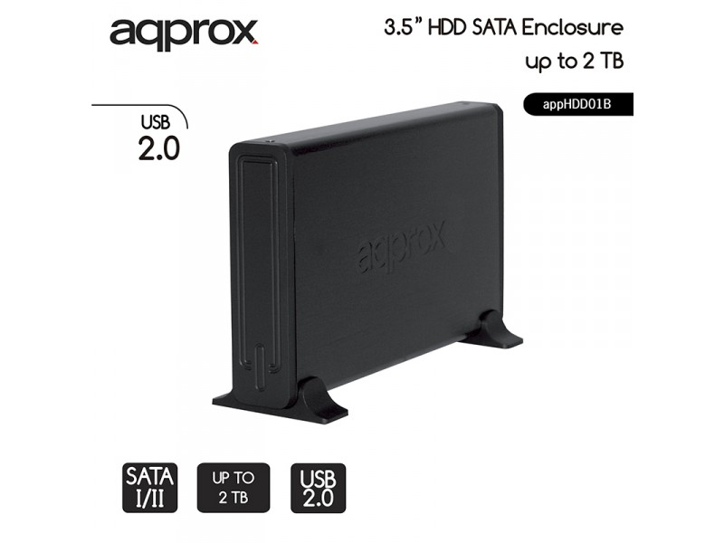 APPROX Enclosure Sata 3.5" to USB 2.0 Εξωτερική θήκη για δίσκο APPROX Enclosure Sata 3.5" to USB 2.0 Εξωτερική θήκη για δίσκο