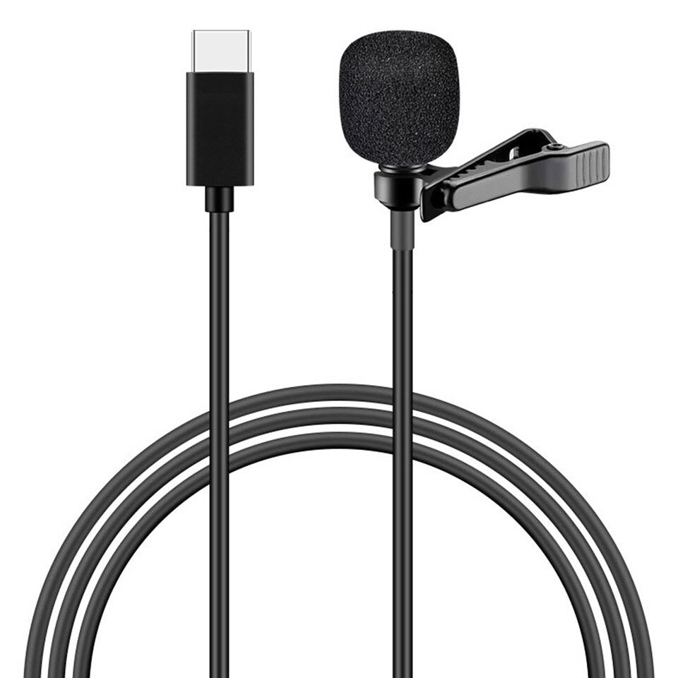 Microphone Type-C USB Clip-On Μικρόφωνο με ενσωματωμένο Clip