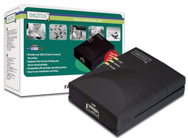 Digitus Fast Ethernet Print Server USB 2.0 DN-13003-1 Digitus Fast Ethernet Print Server USB 2.0 DN-13003-1