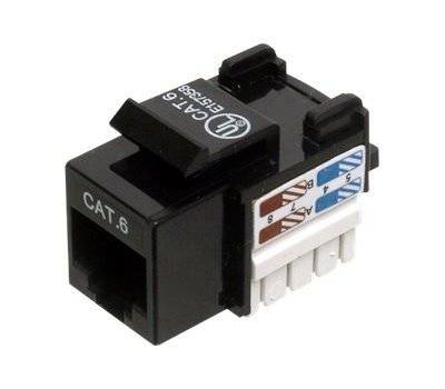 Βύσμα Keystone Cat6 Black για Πρίζα Ethernet DN-93601