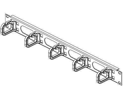 Conteg Οδηγός Καλωδίων 1U πλαστικά άγκιστρα 4εκ X 5εκ DP-VP-P1