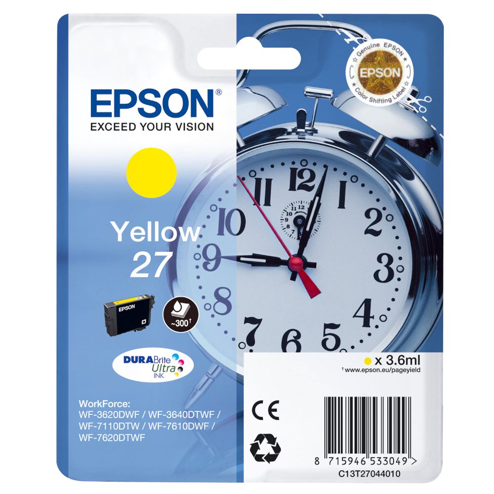 Έγχρωμο Μελάνι EPSON STYLUS T2704 YELLOW WF-3620DWF