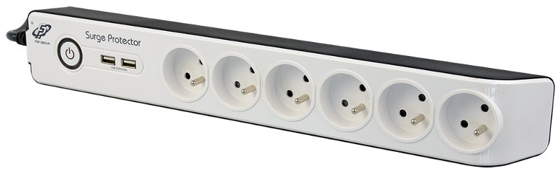 Πολύπριζο προστασίας 6 Θέσεων Schuko 2 USB FSP SURGE PROTECTOR Πολύπριζο προστασίας 6 Θέσεων Schuko 2 USB FSP SURGE PROTECTOR