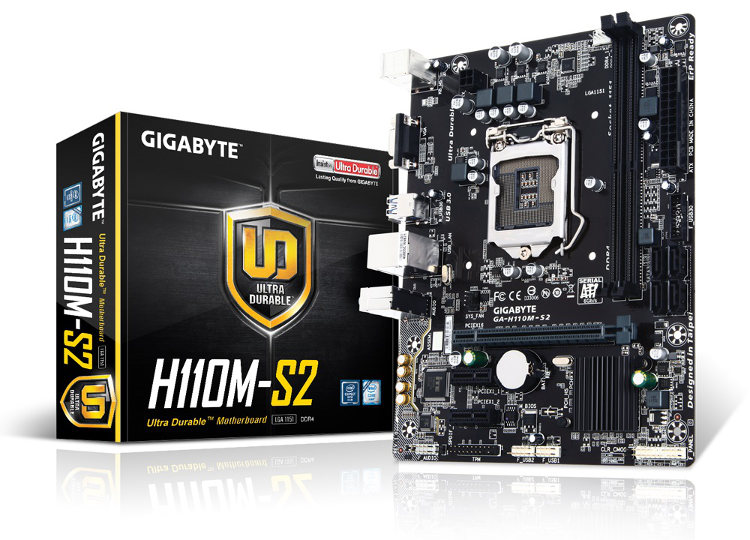 Μητρική Gigabyte H110M-S2 s1151 2xDDR4 Sata3 USB3.0 Glan Μητρική Gigabyte H110M-S2 s1151 2xDDR4 Sata3 USB3.0 Glan