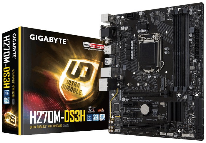 Μητρική Gigabyte H270M-DS3H S1151/4xDDR4/mATX Μητρική Gigabyte H270M-DS3H S1151/4xDDR4/mATX
