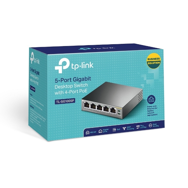 TP-LINK TL-SG1005P SWITCH 5PORT Gigabit POE 56W TP-LINK TL-SG1005P SWITCH 5PORT Gigabit POE 56W