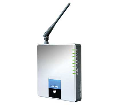 Linksys WAG200G ADSL2+Modem Annex A WiFi-G & 4-Port Switch PSTN