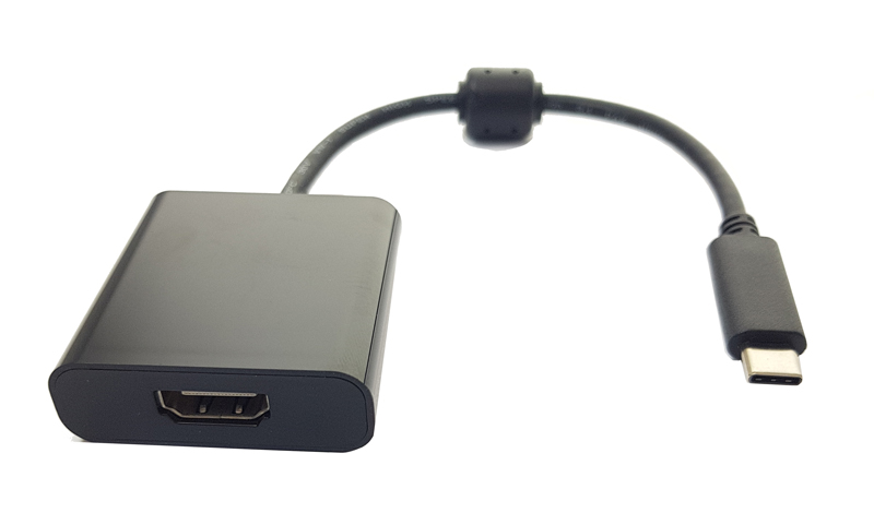 POWERTECH Adapter USB Type-C male to HDMI female Black Ferrite