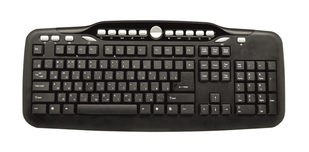 POWERTECH Keyboard ενσύρματο Multimedia PT-375 Αγγλικά-Ρώσικα POWERTECH Keyboard ενσύρματο Multimedia PT-375 Αγγλικά-Ρώσικα