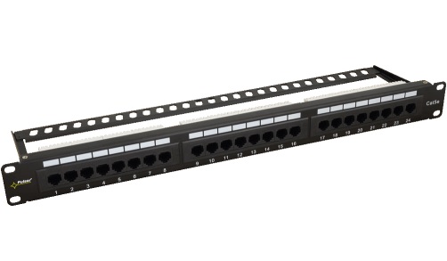 Patch Panel 24-port κατανεμητής 19" για Rack Cat5e Pulsar