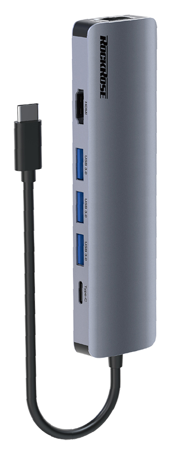 ROCKROSE docking station TYPE-C to 8-ports