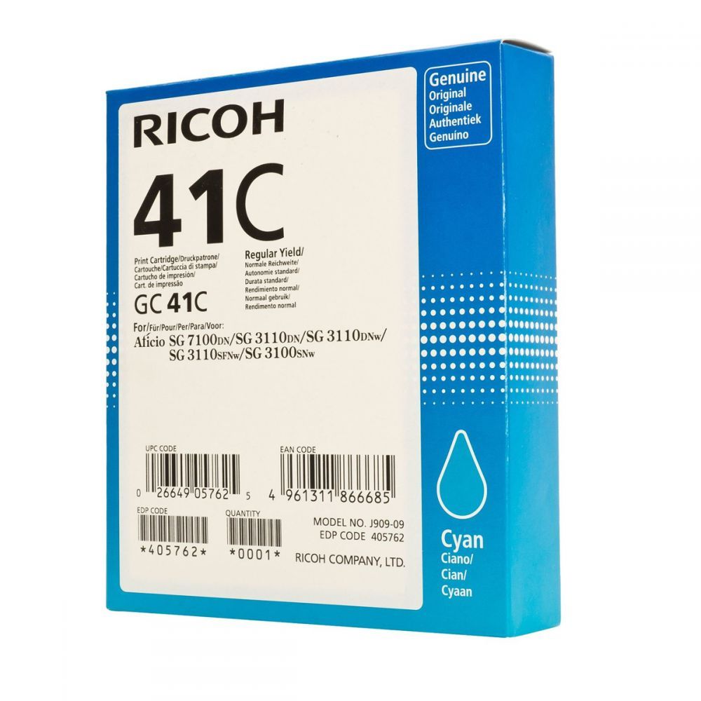 Εγχρωμο Μελάνι Ricoh Gel 405762 Cyan 2.2k Pgs