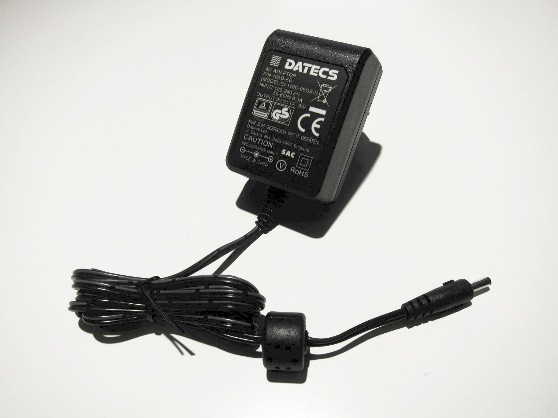 Τροφοδοτικό Datecs 9VDC 1A 9W- SA110C-09GS-I power supply