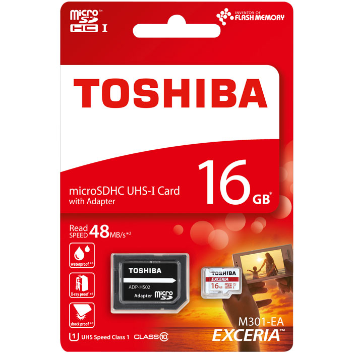 Toshiba microSD 16Gb Class 10 UHS-I THN-M301R0160EA Toshiba microSD 16Gb Class 10 UHS-I THN-M301R0160EA