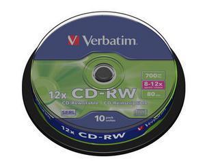 Verbatim CD-RW 4x 700 MB (10 τεμάχια) Verbatim CD-RW 4x 700 MB (10 τεμάχια)