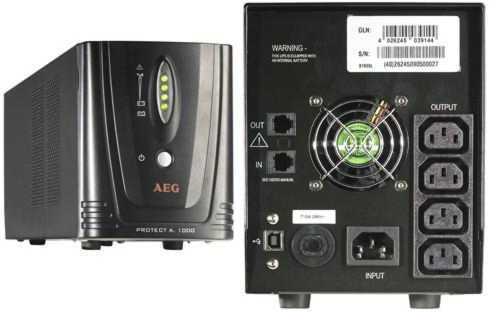 AEG UPS 1000V Protect A Line Interactive 600W AVR AEG UPS 1000V Protect A Line Interactive 600W AVR