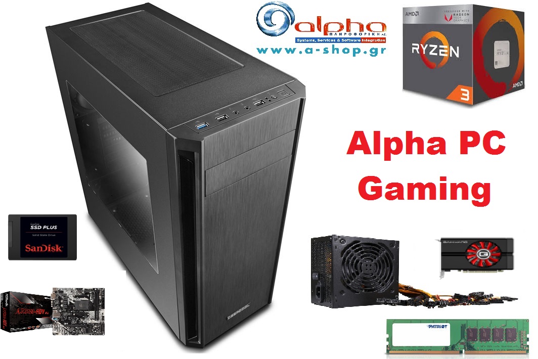 Alpha PC Gaming Ryzen 3 2200G/8Gb-2666MHz/240GbSSD Alpha PC Gaming Ryzen 3 2200G/8Gb-2666MHz/240GbSSD