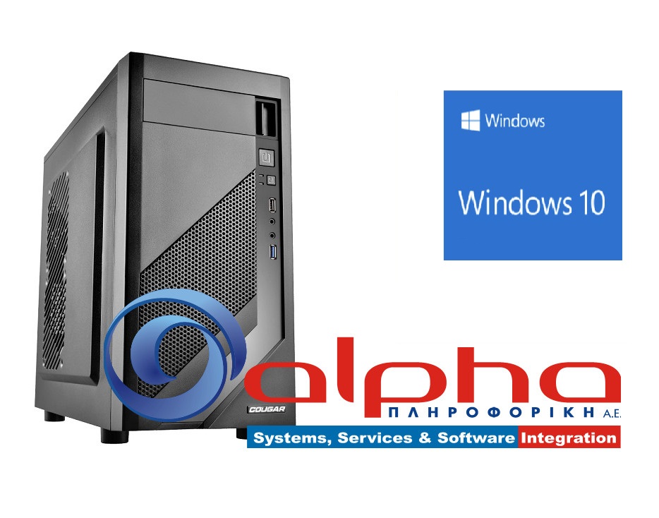 Alpha PC Office i3-7100 3,9Ghz/4G/1TB/GTX1050-2Gb/DVDRW Win10 Alpha PC Office i3-7100 3,9Ghz/4G/1TB/GTX1050-2Gb/DVDRW Win10