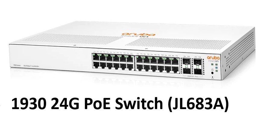 HP Switch Aruba 1930-24G PoE 4xSFP+ 1Gbps Managed JL683A