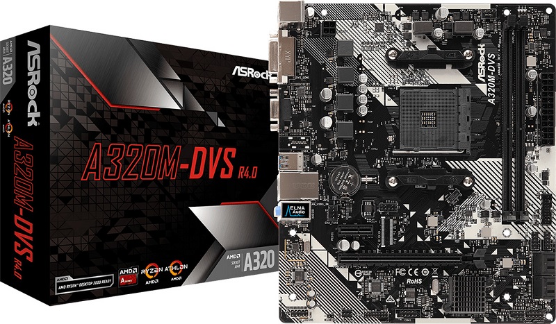Μητρική AMD ASRock A320M-DVS R4.0 AM4 DDR4/GLAN/USB3.1/DVI-VGA