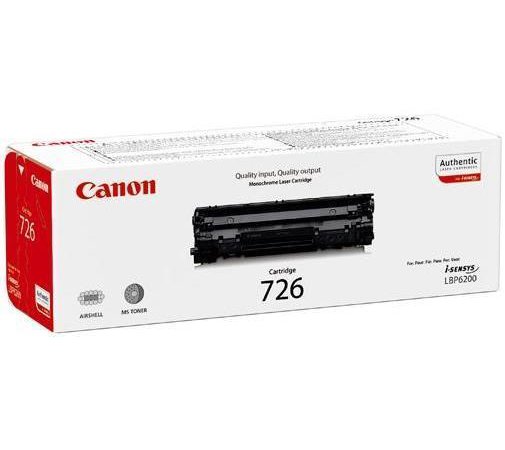 Toner CANON 726 Black i-Sensys LBP6200 3483B002 2.1k Toner CANON 726 Black i-Sensys LBP6200 3483B002 2.1k
