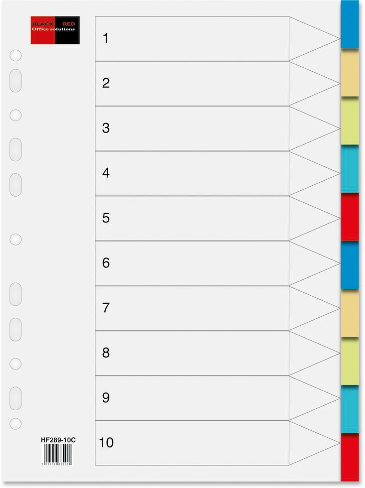 Διαχωριστικά Σετ 10 Θέματα Πλαστικά Χρωματιστά Dividers