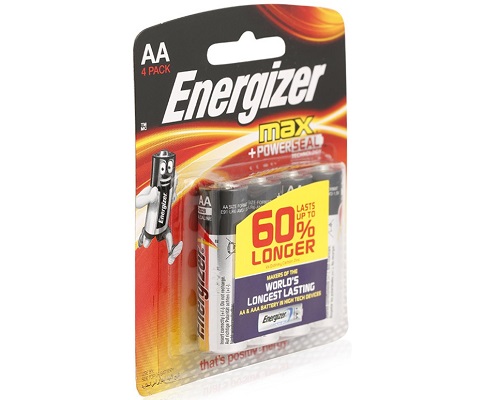 Energizer Battery Alkaline Power AA Pack 4pieces