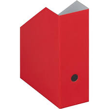 Χάρτινη Θήκη Αρχείων / Περιοδικών 26Χ32Χ8 cm Κόκκινη Κοφτή