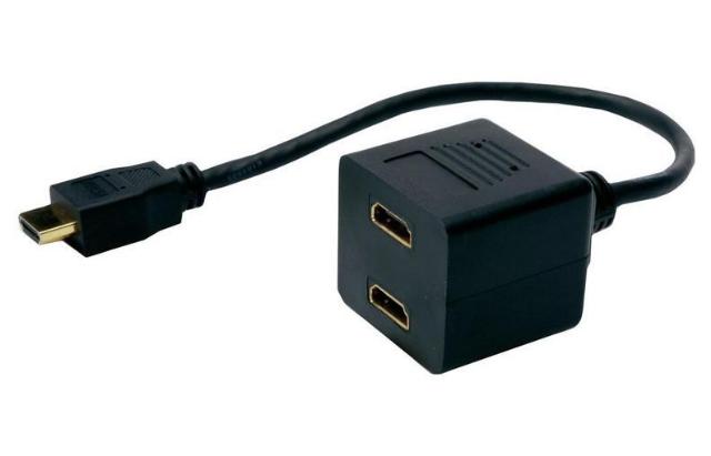 Καλώδιο Διαχωρισμού 1 PC σε 2 οθόνες HDMI Y Splitter 1Male 2xFem