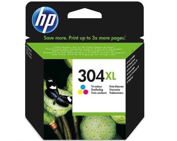 Έγχρωμο Μελάνι HP No304XL Tri-Color Ink N9K07A 300p