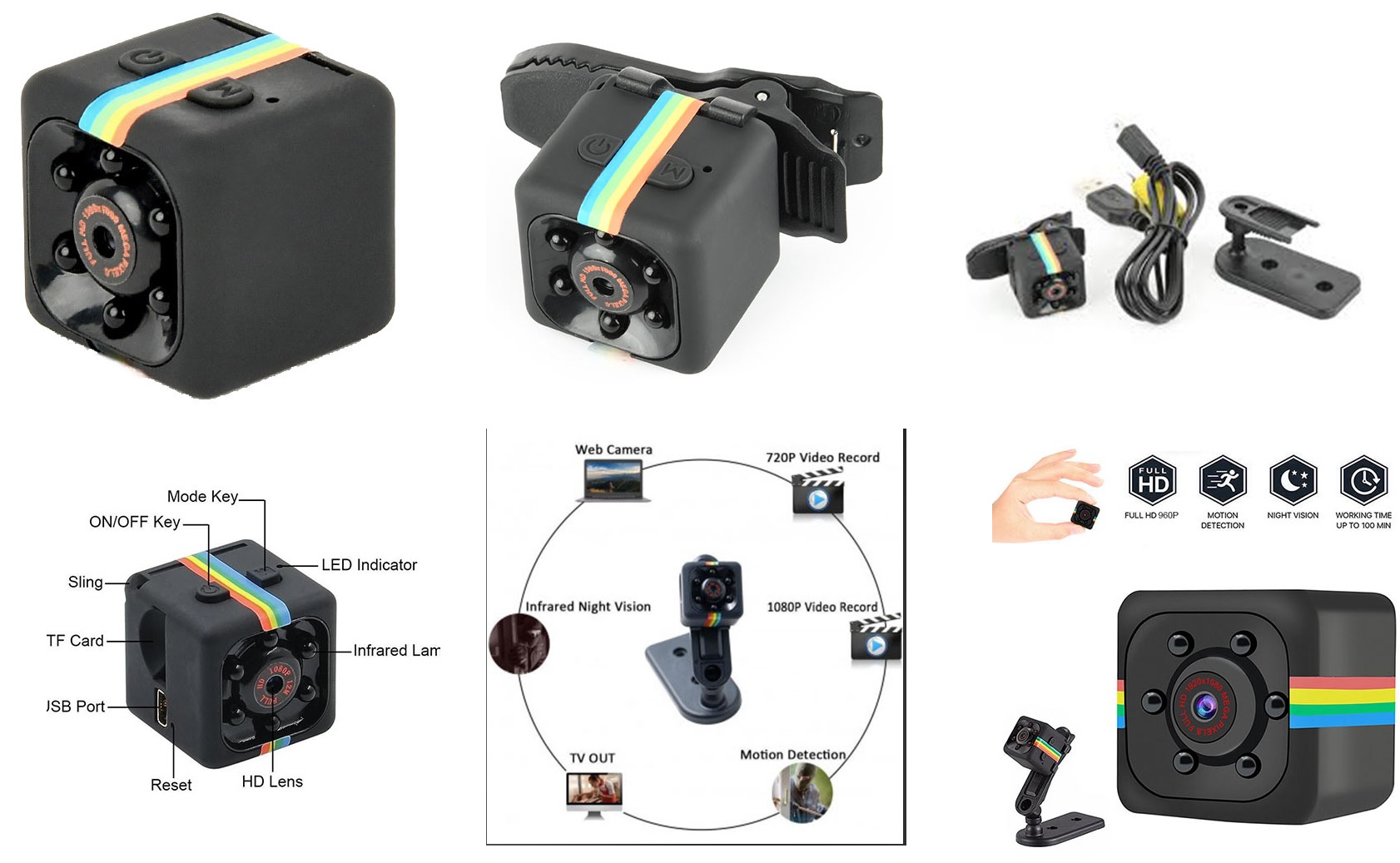 WebCamera Mini FullHD USB 1920X1080 με μπαταρία WebCamera Mini FullHD USB 1920X1080 με μπαταρία