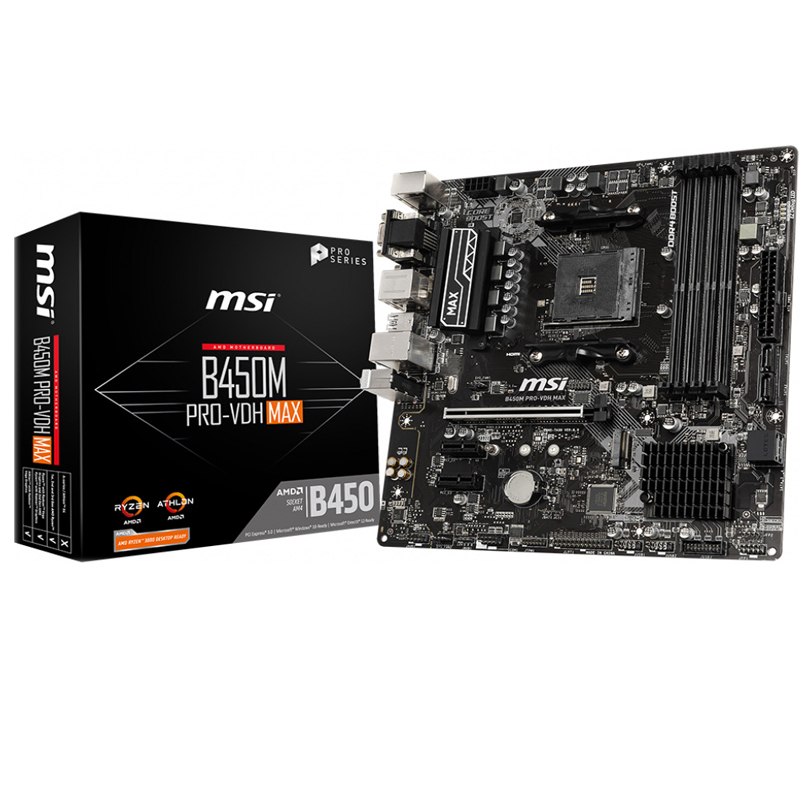 MSI B450M PRO-VDH MAX AM4 M2 4xDDR4 ATX MSI B450M PRO-VDH MAX AM4 M2 4xDDR4 ATX