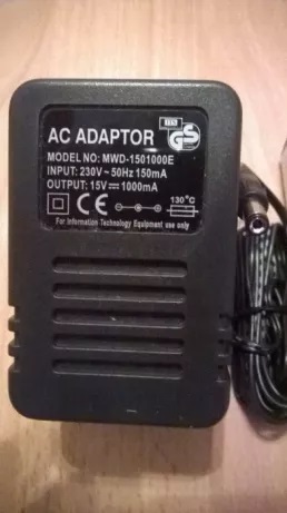 Τροφοδοτικό MWD-1501000E DC 15V 1A