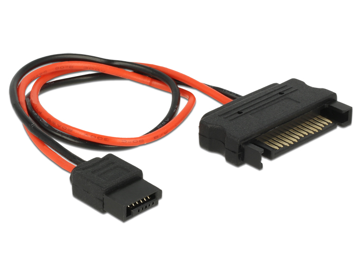 DELOCK Cable SATA 15pin σε miniSATA 6pin