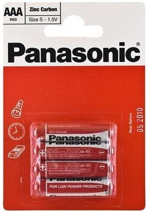 Μπαταρίες AAA R03 Zinc Carbon Panasonic 1.5v 4τεμ.