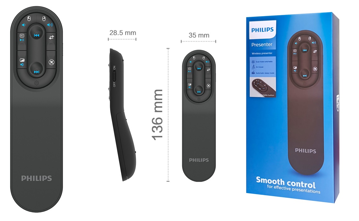 PHILIPS Air Mouse Wireless Presenter 9614 30m Laser PHILIPS Air Mouse Wireless Presenter 9614 30m Laser