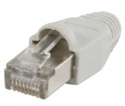 Ακροδέκτης βύσμα RJ-45 CAT5 για καλώδιο UTP μαζί με BOOTS