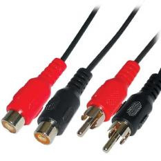 Καλώδιο ήχου Stereo 2RCA/M to 2RCA/F 1,5m