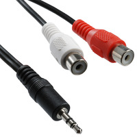 Καλώδιο ήχου Stereo 3.5mm Jack to 2RCA Female 1,5/2m