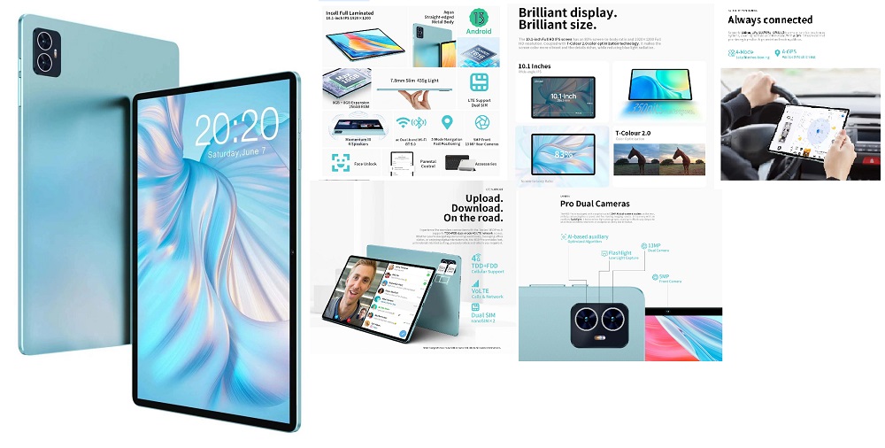 Teclast 10.1" Tablet IPS 8C 8/256Gb 13Mp 1920x1200 4G-WF 1YW Teclast 10.1" Tablet IPS 8C 8/256Gb 13Mp 1920x1200 4G-WF 1YW